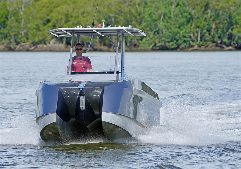 Tomahawk, a single engine, asymmetric hull catamaran photo copyright Blue Diamond Marine taken at  and featuring the Fishing boat class