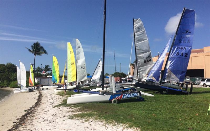 Pre-race action at The 45th Annual Conch Cup Charity Race 2022 photo copyright 45th Annual Conch Cup Charity Race 2022 taken at Miami Yacht Club and featuring the Formula 18 class