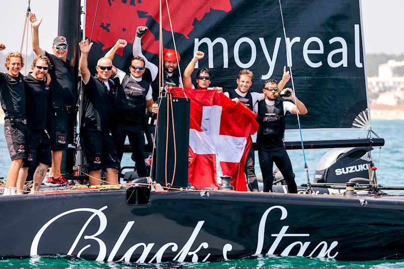 Black Star Sailing Team win the Lagos GC32 Worlds photo copyright Sailing Energy / GC32 Racing Tour taken at Clube de Vela de Lagos and featuring the GC32 class