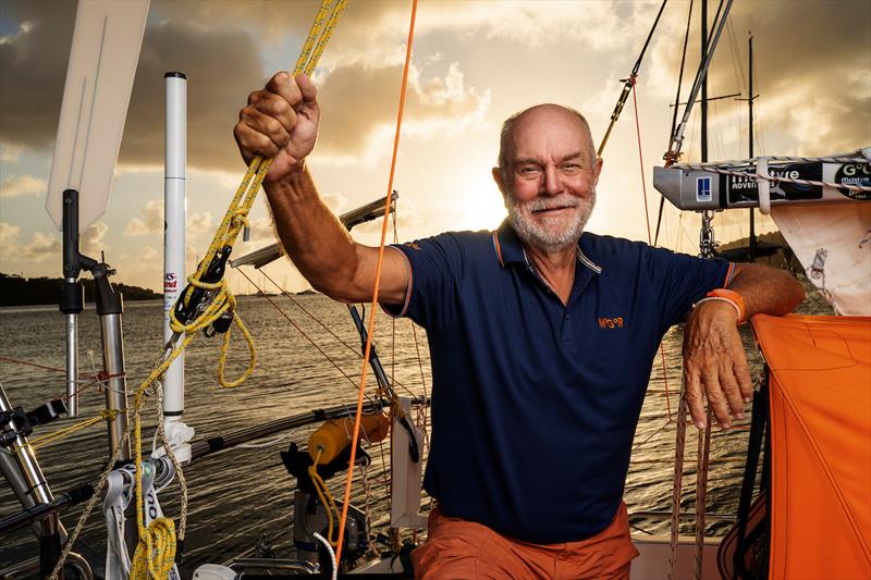 Don McIntyre onboard his 19ft Class Globe 5.80 MINI 'Trekka' in Antigua, after the 3500NM solo race GLOBE580TRANSAT.COM. In Dec 2021 - photo © Jan Kasl
