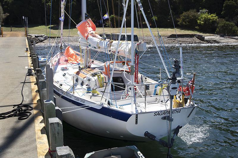 Sagarmatha stops in Hobart photo copyright John Curnow taken at  and featuring the Golden Globe Race class