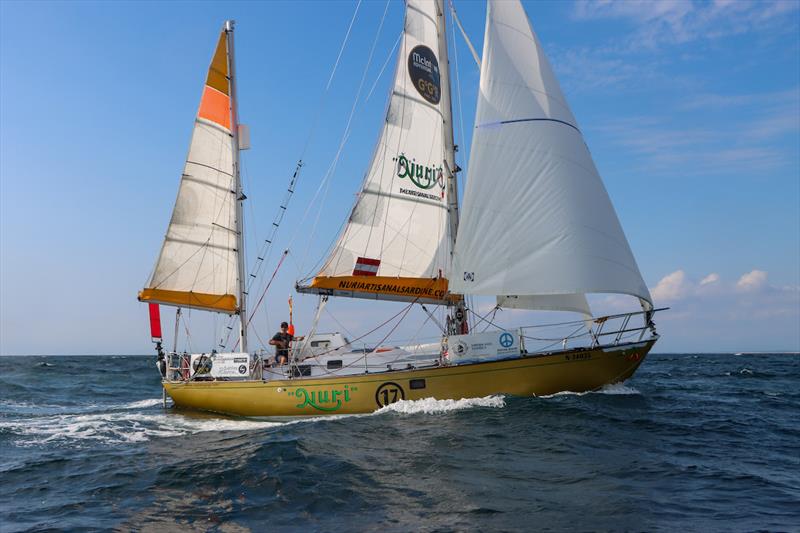 Captain Gugg served his 4,5 hours and is now heading in 3rd to Les Sables d'Olonne photo copyright Nora Havel / GGR2022 taken at  and featuring the Golden Globe Race class