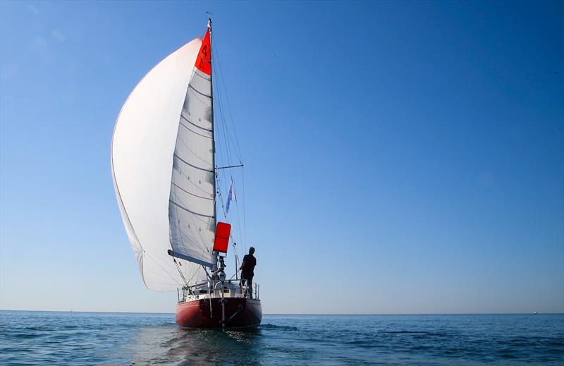 Simon gives a new meaning to Fast Cruising : I'm not sailing the boat slower than she can go! photo copyright Chalky Whyte.Photographer taken at  and featuring the Golden Globe Race class