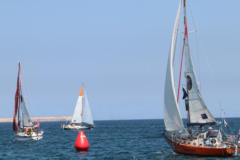 Jeremy is sharp and Olleanna quick, pictured here leading the GGR fleet in Gijon at the start of the SITraN Prologue race photo copyright GGR2022 taken at  and featuring the Golden Globe Race class