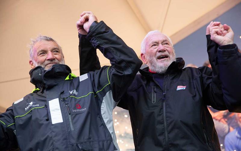 Jean-Luc Van Den Heede wrote his name into the record books by not only winning the 2018 Golden Globe solo non-stop round the world race today, but becoming the oldest in history to complete such a race. Finish time: 211d – 23hr- 12m 19s - photo © Tim Bishop / PPL / GGR