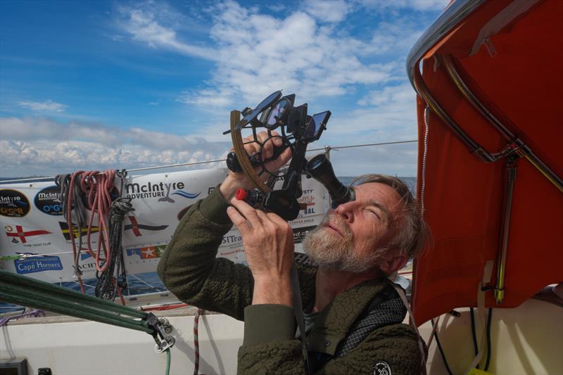 Swedish skipper Pär Nyman aboard his Rustler 36 Lazy Otter during his 4,000-mile qualifying voyage. Bound for Les Sables-d'Olonne after sailing north towards Iceland, Pär is racing to reach France before the 10 August deadline - photo © Per Schjelderup