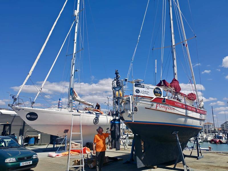Several skippers have fitted twin Hydrovane self-steering units, making dual installations an increasingly familiar sight on the dock. Now Gunnar has joined the scene! - photo © DD / GGR2026