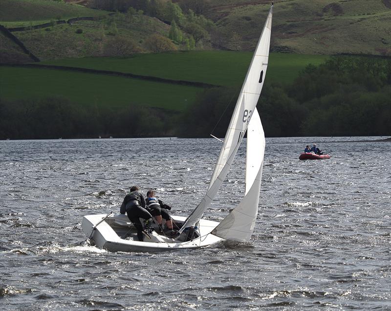 Will we capsize? Hollingworth Lake GP14 Open - photo © Sandra Walker