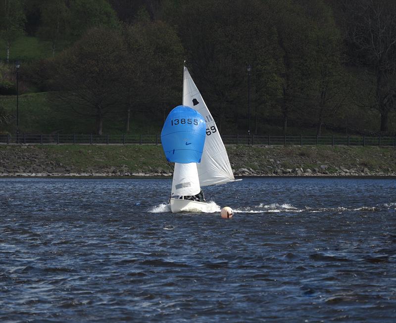 Tom Daniel and Alice Morris during the Hollingworth Lake GP14 Open photo copyright Sandra Walker taken at Hollingworth Lake Sailing Club and featuring the GP14 class
