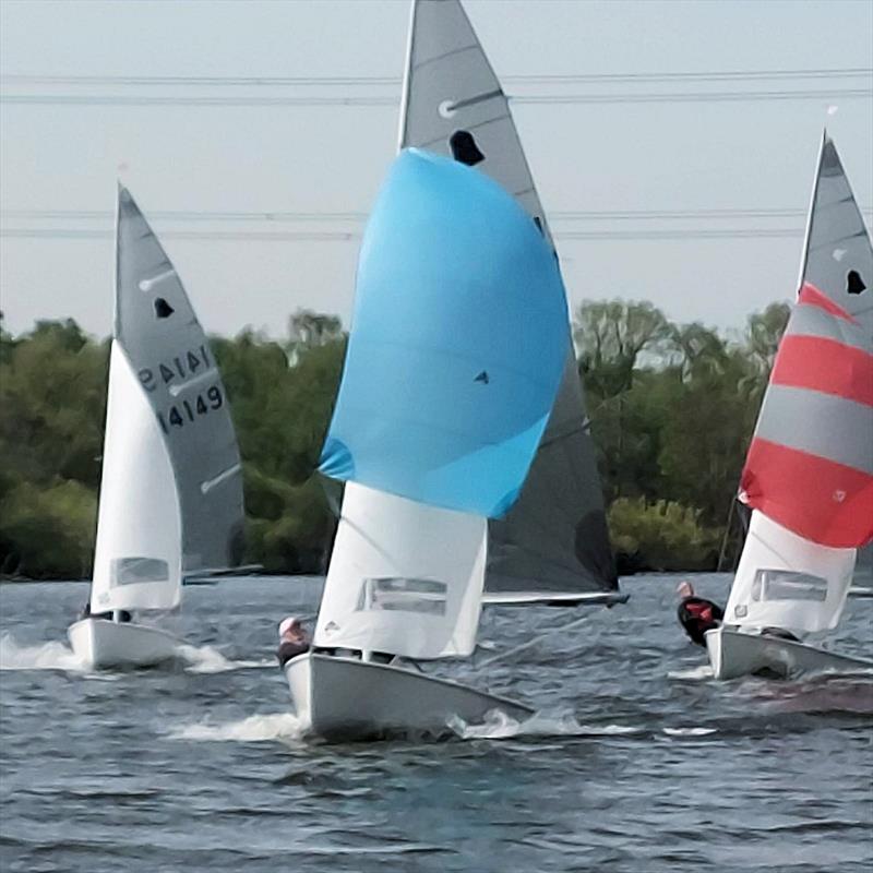 Steve Cooper & Liz Guest leading the winners during the GP14 Venetian Trophy at Fishers Green photo copyright Charlie Cotter taken at Fishers Green Sailing Club and featuring the GP14 class