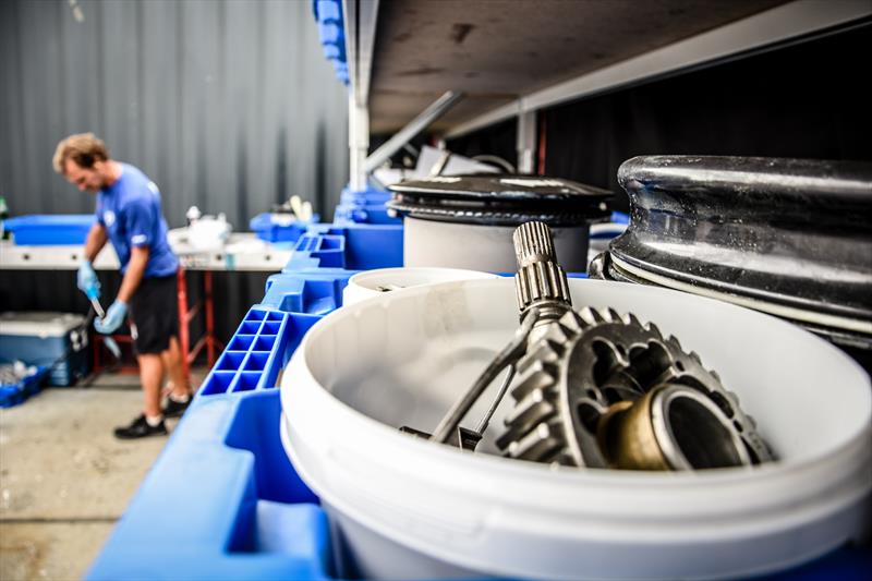 The Harken team servicing the Volvo Ocean Race yachts in Cape Town - photo © Hannah Cotterell Media