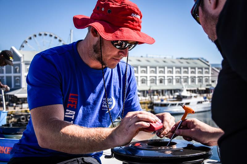 The Harken team servicing the Volvo Ocean Race yachts in Cape Town - photo © Hannah Cotterell Media