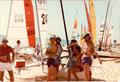 A group of Hobie 14 sailing at the SA Nationals in 1980-81 © H14 class