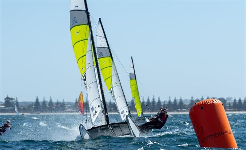 Rod and Lucy - 2021 WA Hobie Cat State Championships photo copyright Drew Malcolm taken at Esperance Bay Yacht Club and featuring the Hobie 16 class