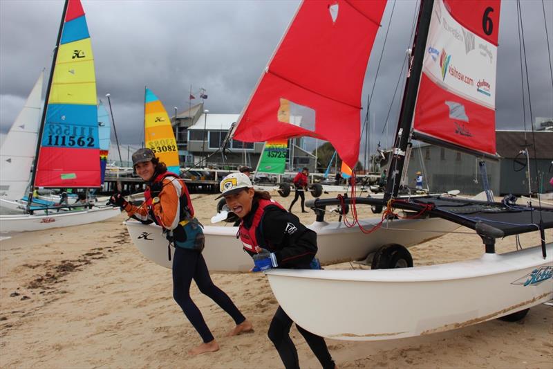 Victorian Hobie State Championships 2023 photo copyright Mads Gillard taken at Port Melbourne Yacht Club and featuring the Hobie 16 class