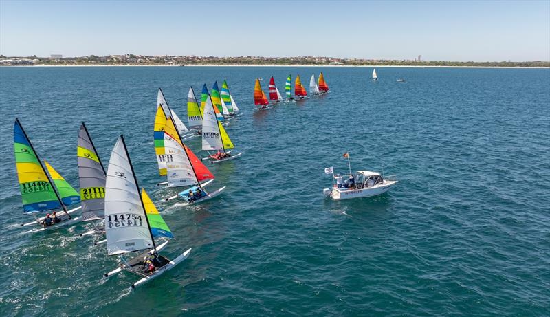 Fleet starting - 49th WA Hobie 16 State Championships - photo © Prodrone Worx