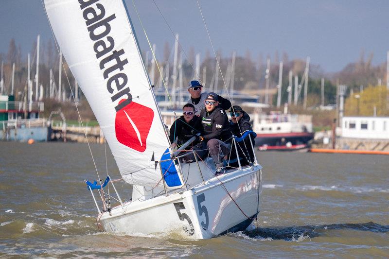 Qualifier 2 of RYA Match Racing Series at Burnham photo copyright Petru Balau / sports.hub47.com taken at Royal Corinthian Yacht Club, Burnham and featuring the 707 class