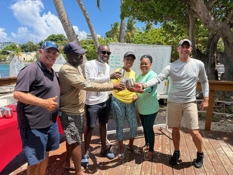 Team USVI Department of Tourism, third place finishers, receiving their awards at the 7th Annual USVI Hotel & Tourism Association Regatta - photo © STSC
