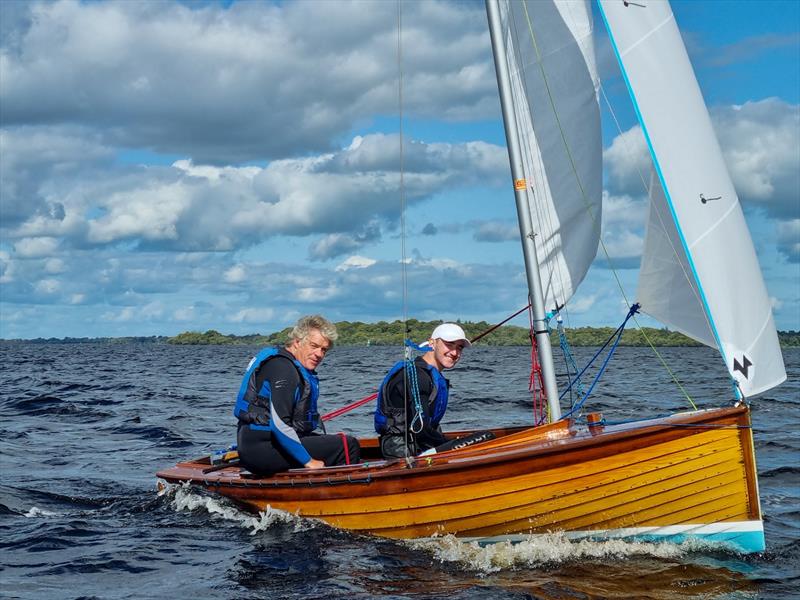 Alan Carr and Callum Delehanty during the 2023 IDRA 14 Championship at Lough Ree photo copyright David Dickson taken at Lough Ree Yacht Club and featuring the IDRA 14 class