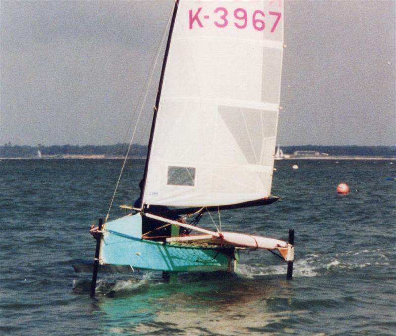 Andy had already rewritten much of the thinking about what makes for a quick International Moth and had been behind the development of the T-foil rudder. It made perfect sense therefore to just take that next step - upwards! - photo © Andy Paterson