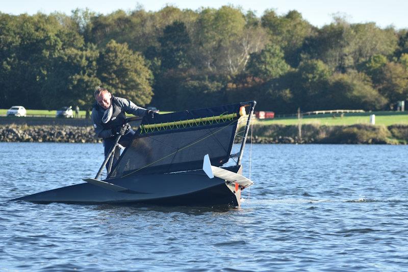 Minimal rocker and a very narrow hull makes for a lots of speed interspersed with some interesting moments! photo copyright Dougal Henshall taken at  and featuring the International Moth class