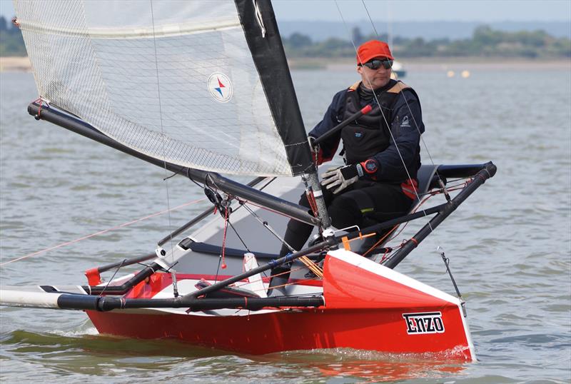 Divison 1 and overall winner, Paul Hignett - Moth Lowrider Nationals at Stone day 3 photo copyright Dougal Henshall taken at Stone Sailing Club and featuring the International Moth class