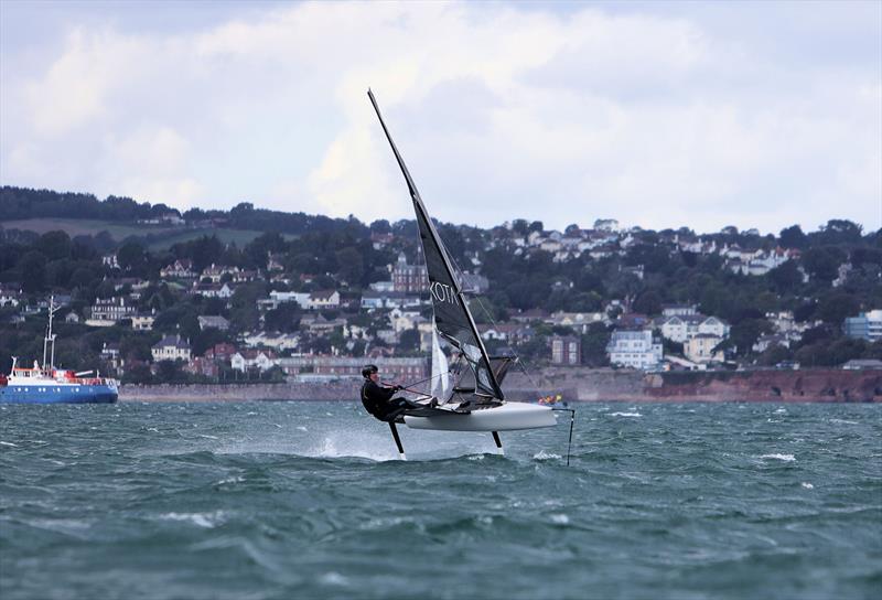 Ronan Wallace, IRL 4848, on Wetsuit Outlet International Moth UK Championship Day 1 - photo © Mark Jardine