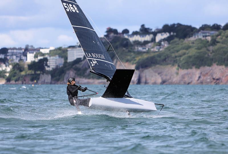 Hattie Rogers, GBR 5168, on Wetsuit Outlet International Moth UK Championship Day 1 - photo © Mark Jardine