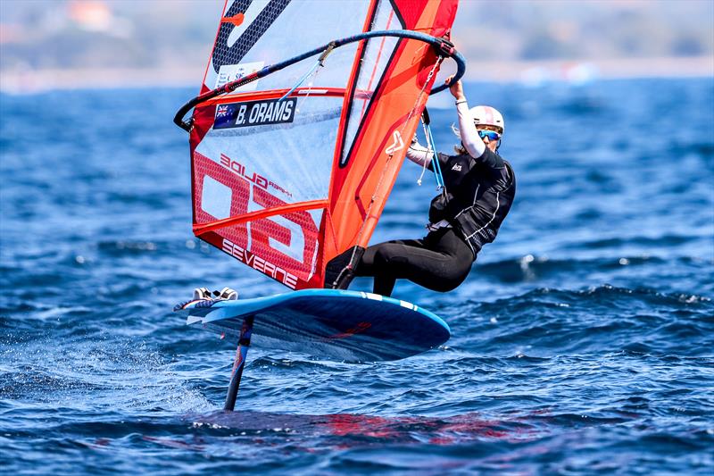 Brianna Orams (NZL) - iQFoil - Day 4 - NZL Sailing Team - Semaine Olympique Française de Hyères - April 2022 - photo © Sailing Energy/FFVoile