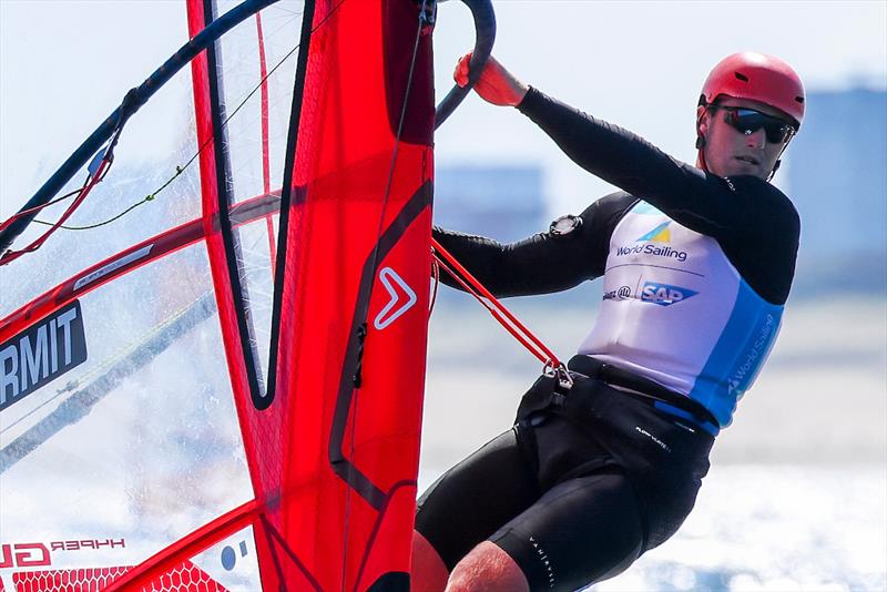 Leith Armit - iQFoil - NZL - Day 4, 2023 Allianz Sailing World Championships, The Hague, August 14, 2023  photo copyright Sailing Energy / World Sailing taken at  and featuring the iQFoil class