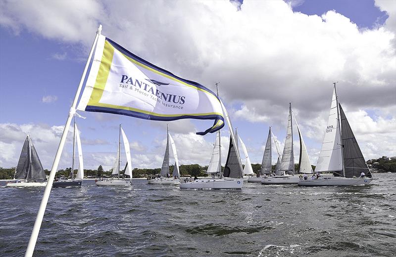 Part of the fleet in the Commodore's Cup at Sail Port Stephens in Salamander Bay heading off past Soldiers Point photo copyright John Curnow taken at Corlette Point Sailing Club and featuring the IRC class