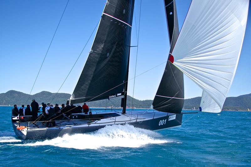 Ichi Ban surfs soon after the start  - Hamilton Island Race Week - Day 3 - photo © Richard Gladwell
