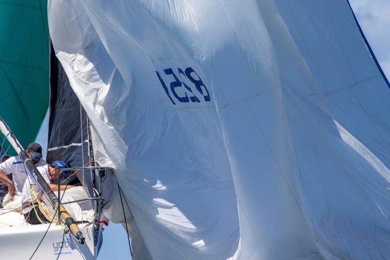 Foredeck work on Greg Croak's Challenge - Sydney Harbour Regatta 2019 photo copyright Andrea Francolini taken at Middle Harbour Yacht Club and featuring the IRC class
