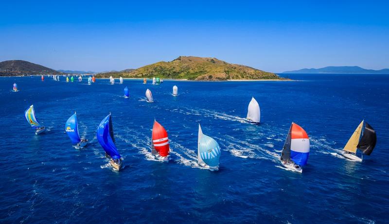 Hamilton Island divisions stretch out in the Whitsundays - Hamilton Island Race Week - photo © Salty Dingo
