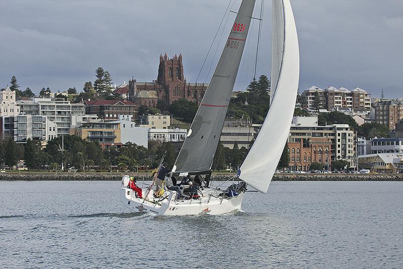 Concealed Weapon marches back in to her home port of Newcastle photo copyright John Curnow taken at Newcastle Cruising Yacht Club and featuring the IRC class
