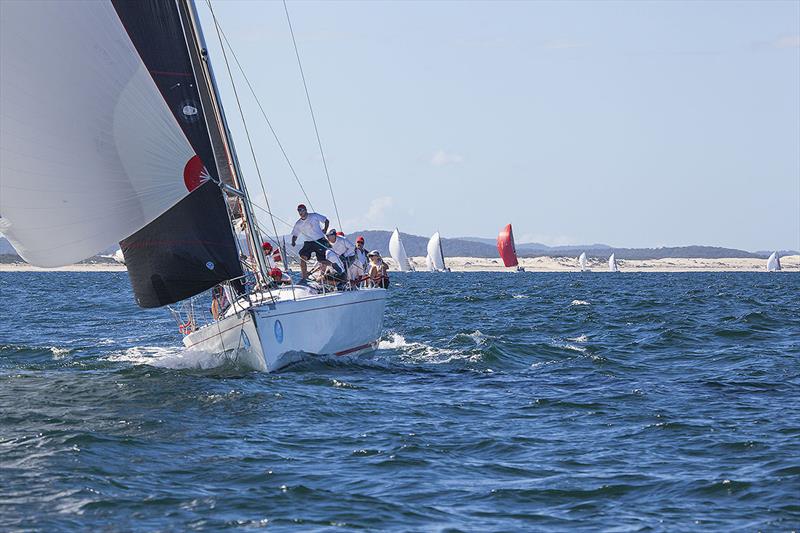 Nine Dragons racing offshore from Port Stephens photo copyright John Curnow taken at Port Stephens Yacht Club and featuring the IRC class