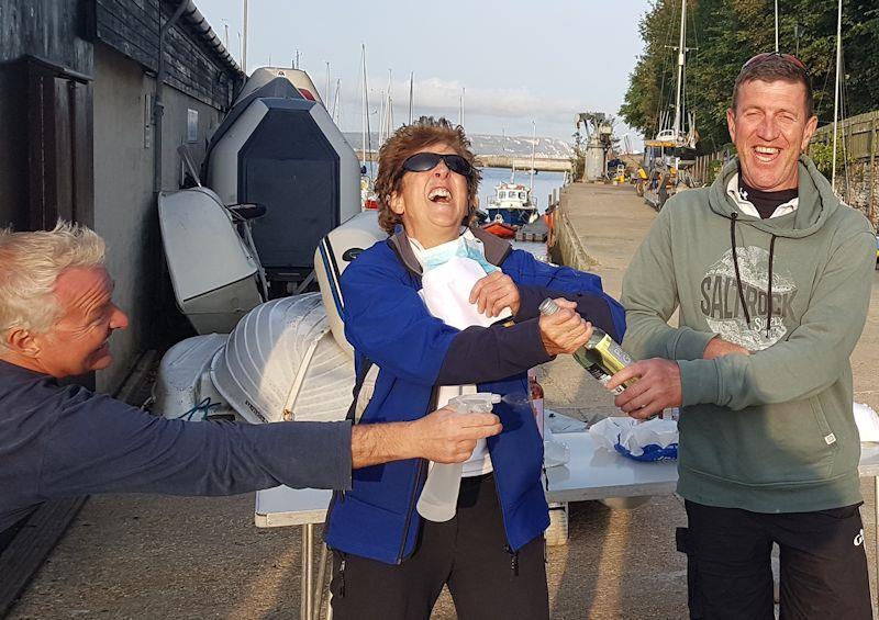 Weymouth Yacht Regatta 2020 - Bumping elbows and disinfecting prizes photo copyright S Dadds taken at Weymouth Yacht Club and featuring the IRC class