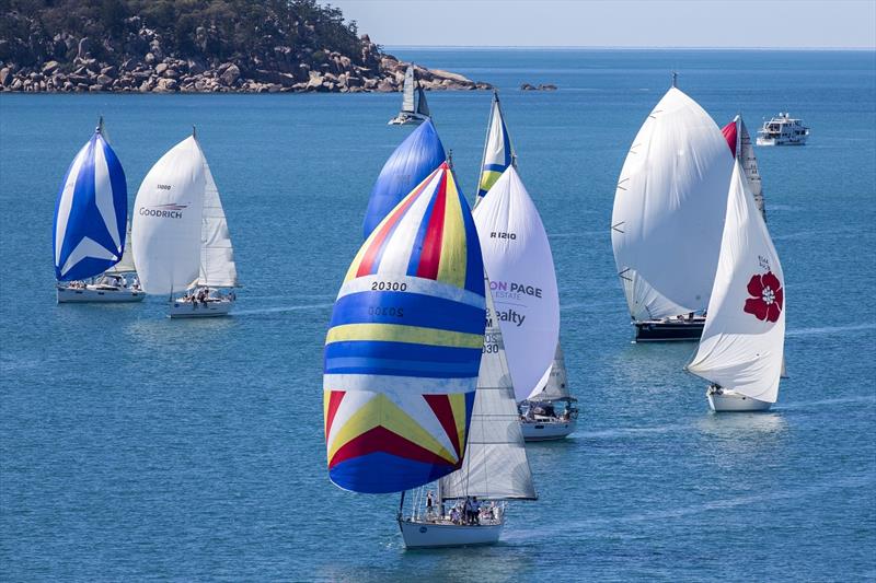 Division 1 romping downwind - SeaLink Magnetic Island Race Week photo copyright Andrea Francolini taken at Townsville Yacht Club and featuring the IRC class