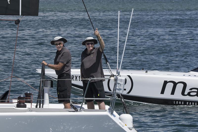 Kendall Barry-Cotter on the helm and Bill Barry-Cotter aboard Maritimo 11 - photo © Maritimo