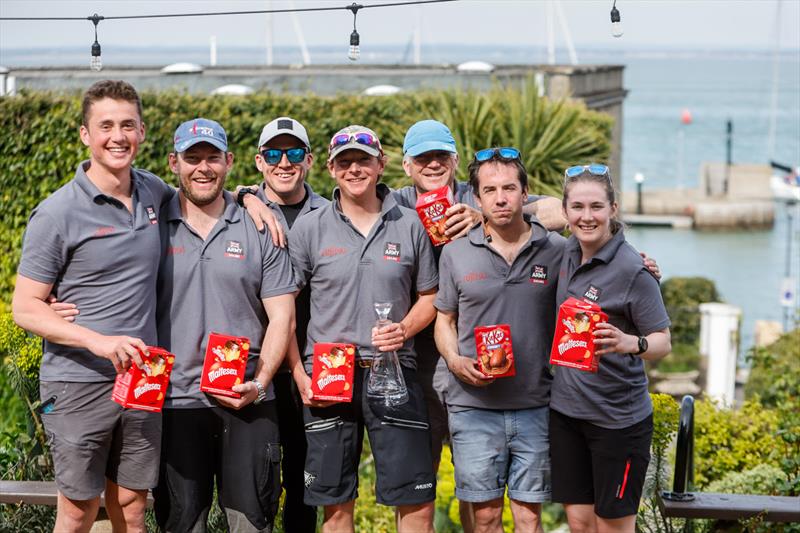 All smiles - and chocolate eggs for the IRC Two winners on the Army Sailing Association's Sun Fast 3600 Fujitsu British Soldier, skippered by Henry Foster at the RORC Easter Challenge photo copyright Paul Wyeth / www.pwpictures.com taken at Royal Ocean Racing Club and featuring the IRC class