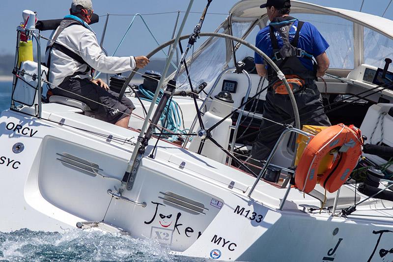 Joker X2, winner of the double-handed division in the Melbourne to King Island Ocean Yacht Race photo copyright Steb Fisher taken at Ocean Racing Club of Victoria and featuring the IRC class