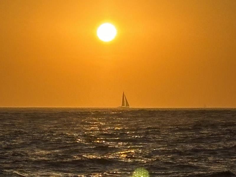 French Bred skippered by Tom Hosking, sailing at sunrise in the Melbourne to King Island Ocean Yacht Race photo copyright Brian Mills taken at Ocean Racing Club of Victoria and featuring the IRC class
