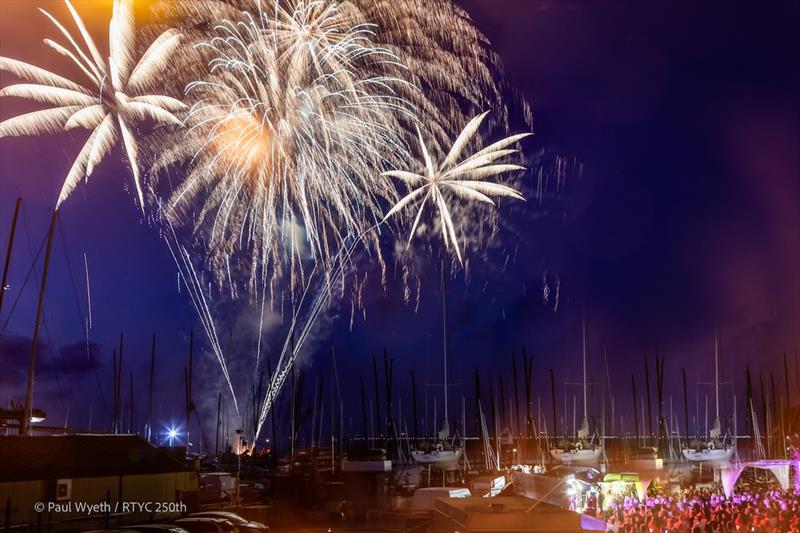 Fireworks at the Royal Thames 250th Anniversary Regatta - photo © Paul Wyeth / RTYC