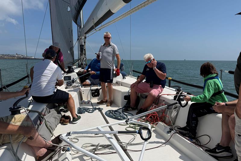 Nine year old Jak steering Assassin at the finish - Summer Series at Royal Temple YC race 4 - photo © Alex Jackson