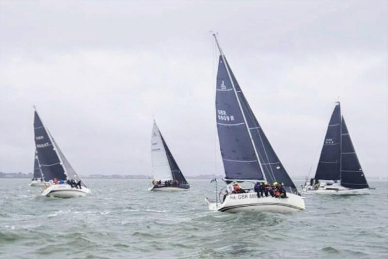 IRC 2 start - Hamble Winter Series 2025 Race Week 3 - photo © James Lutley