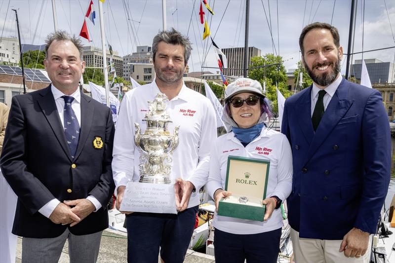 Dr. Sam Haynes, Commodore of CYCA, Alexis Loison, Jiang Lin (Min River) and Eduardo Maclean, Managing Director Rolex Australia - photo © CYCA