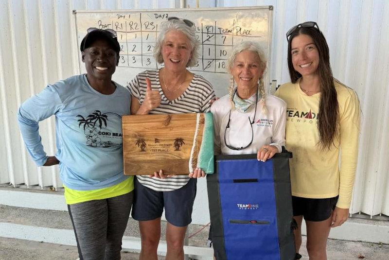 1st Place Team: Linda Giles, Donna Crocker, Cecilia Ward, and Coach Beka Schiff - Second Annual Women's Regatta Camp at St. Thomas - photo © STSC
