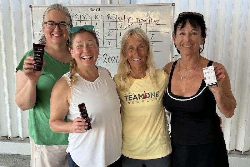 3rd Place Team: Ann Logue, Jennifer Brand, Coach Martha Parker, and Denise Warren - Second Annual Women's Regatta Camp at St. Thomas - photo © STSC