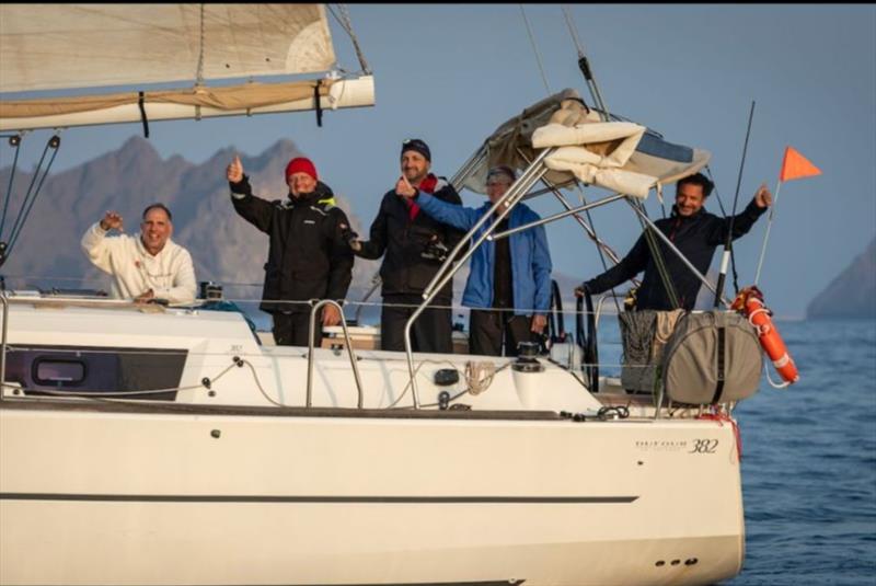 Astartia coming across the finish line in Muscat - photo © Mikey Brignall / DOSC / Sarozz Jung