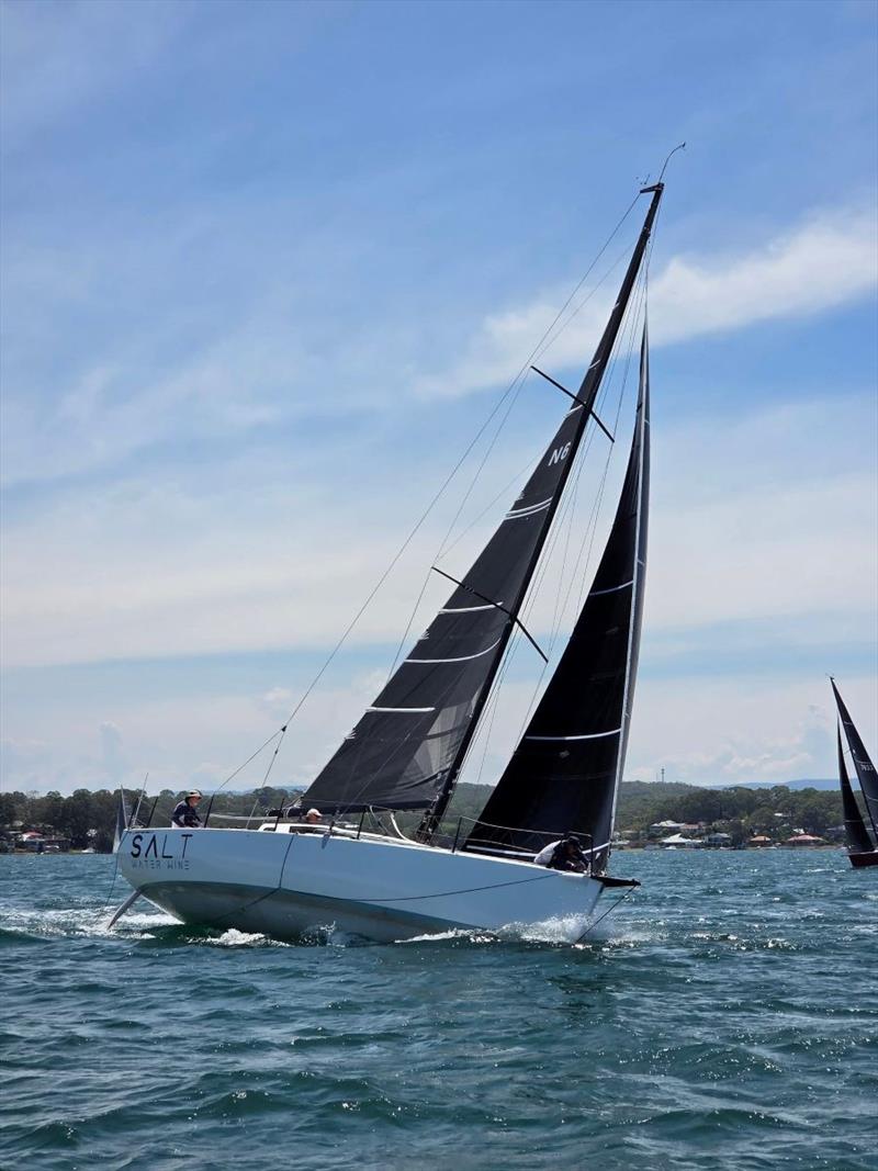 Saltwater Wine romping in a bit of breeze - Pittwater to Coffs Harbour Yacht Race - photo © Tom Woods